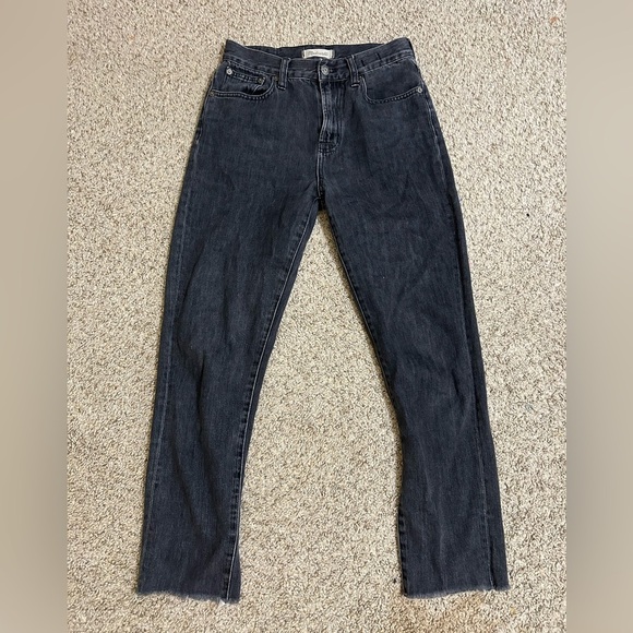 Madewell Denim - Madewell The Perfect Summer Black Washed Denim Jeans 100% Cotton Women's Size 26
